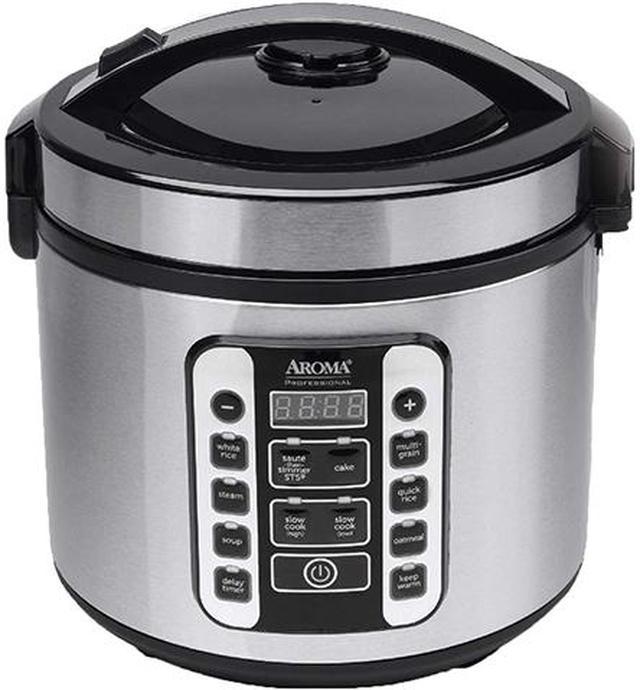 AROMA ARC1020SB Silver 20-Cup Rice Cooker Steamer 