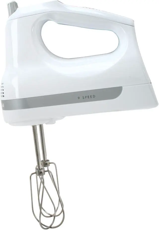 Alt view image 3 of 6 - KitchenAid KHM9PWH 9 Speed Hand Mixer White