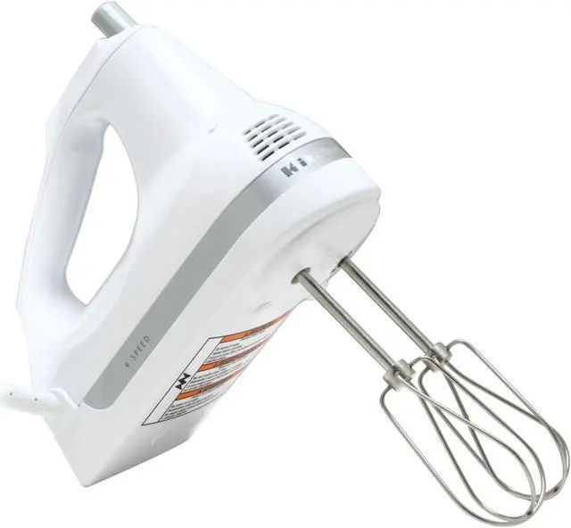 Alt view image 5 of 6 - KitchenAid KHM9PWH 9 Speed Hand Mixer White