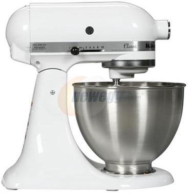 KitchenAid® K45SSWH Classic Series Mixer with 4-1/2 Qt. S/S Bowl