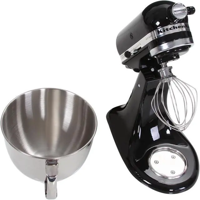 Alt view image 6 of 7 - KitchenAid KSM150PSOB Artisan Stand Mixer with Pouring Shield, 5 Quarts, Onyx Black