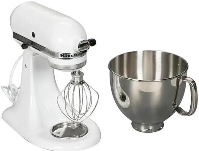 Alt view image 7 of 8 - KitchenAid KSM150PSWH Artisan Stand Mixer with Pouring Shield, 5 Quarts, White