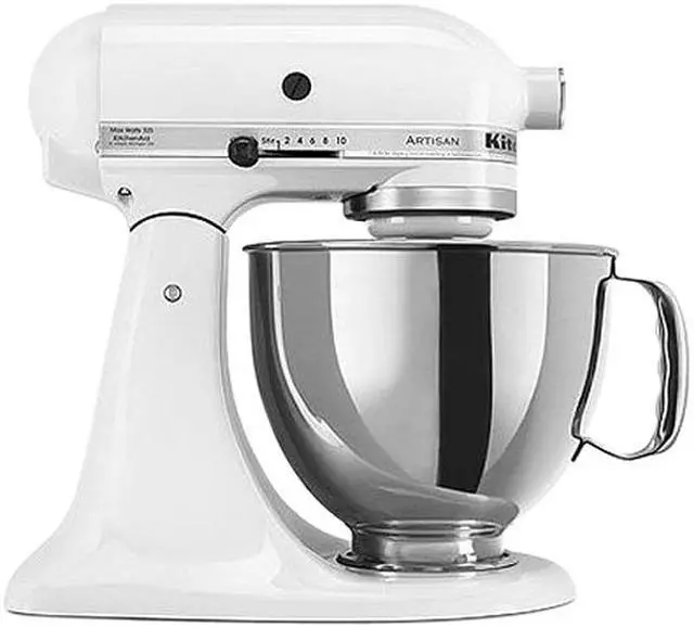 Main image of KitchenAid KSM150PSWH Artisan Stand Mixer with Pouring Shield, 5 Quarts, White