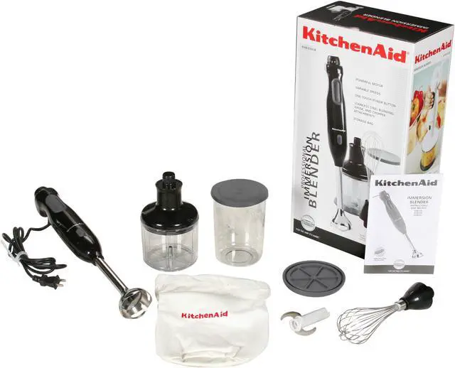 Alt view image 5 of 5 - KitchenAid KHB300OB Onyx Black Immersion Blender w/Attachments