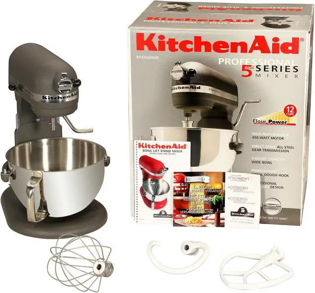Alt view image 7 of 7 - KitchenAid KV25GOXGR Professional 5 Plus Series Stand Mixer Imperial Grey