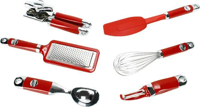 Alt view image 2 of 3 - KitchenAid KM406ER 6-Piece Gadget Set, Red
