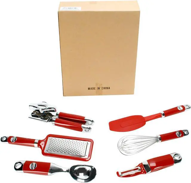 Alt view image 3 of 3 - KitchenAid KM406ER 6-Piece Gadget Set, Red