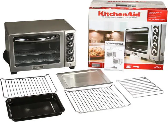 Alt view image 7 of 8 - KitchenAid KCO223CU Silver 12-inch Convection Bake Countertop Oven
