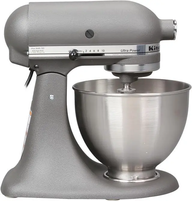 Alt view image 3 of 6 - KitchenAid KSM95GR Ultra Power Tilt-Head 4 ½ Quart Stand Mixer Gray