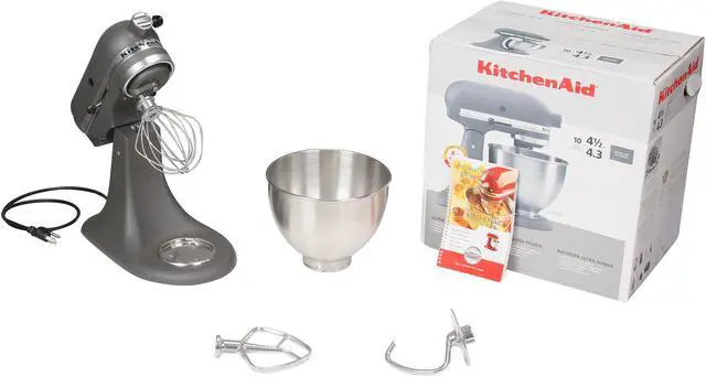 Alt view image 6 of 6 - KitchenAid KSM95GR Ultra Power Tilt-Head 4 ½ Quart Stand Mixer Gray