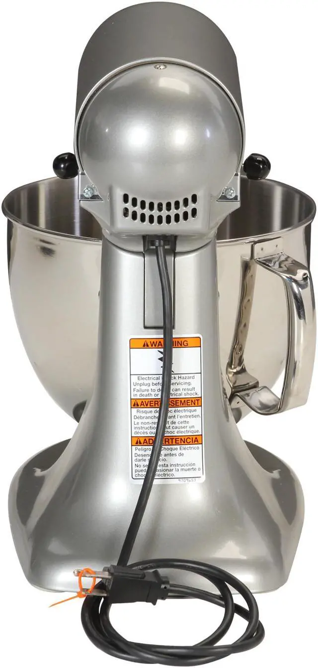 Alt view image 4 of 7 - KitchenAid KSM150PSCU Artisan Series 5-Quart Tilt-Head Stand Mixer Contour Silver