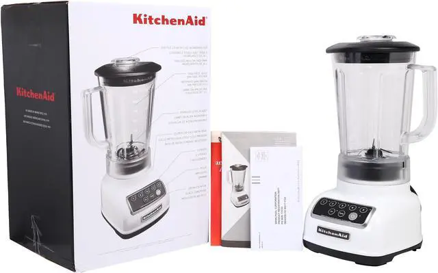 Alt view image 7 of 7 - KitchenAid Die Cast Metal Base 5-Speed 56 oz. Blender White KSB1570WH