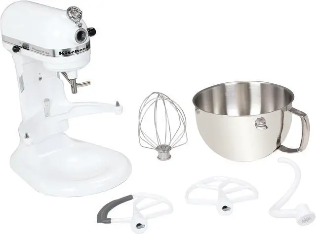 Alt view image 5 of 6 - KitchenAid KV25MEXWH Professional 550 Plus 5.5 Qt. Stand Mixer, Bowl Lift White