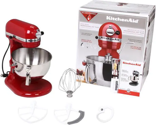 Alt view image 6 of 6 - KitchenAid KV25MEXER Professional 550 Plus 5.5 Qt. Stand Mixer, Bowl Lift Empire Red