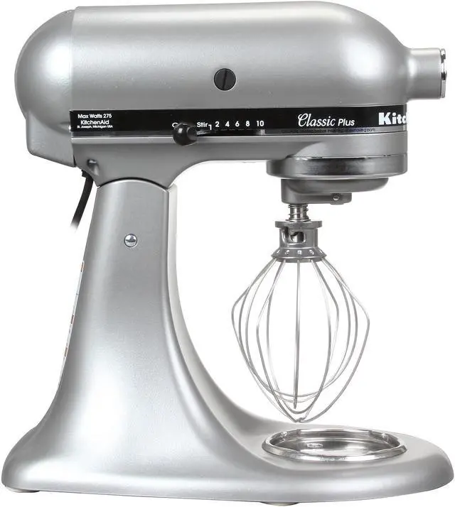 Alt view image 3 of 7 - KitchenAid KSM75SL Classic Plus Series 4.5-Quart Tilt-Head Stand Mixer Silver