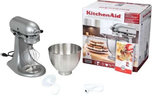 Alt view image 7 of 7 - KitchenAid KSM75SL Classic Plus Series 4.5-Quart Tilt-Head Stand Mixer Silver