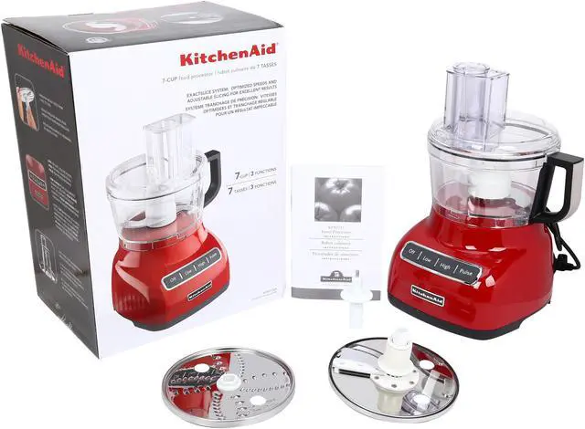 Alt view image 7 of 7 - KitchenAid KFP0711ER Empire Red 7-Cup Food Processor with ExactSlice System 3 Speeds