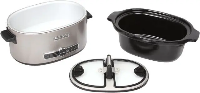 Alt view image 6 of 7 - KitchenAid KSC6222ACS COCOA SILVER 6 Qt. Architect Series 6-Quart (5.7L) Slow Cooker with Easy Serve Lid with 4 temperature settings
