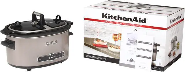 Alt view image 7 of 7 - KitchenAid KSC6222ACS COCOA SILVER 6 Qt. Architect Series 6-Quart (5.7L) Slow Cooker with Easy Serve Lid with 4 temperature settings