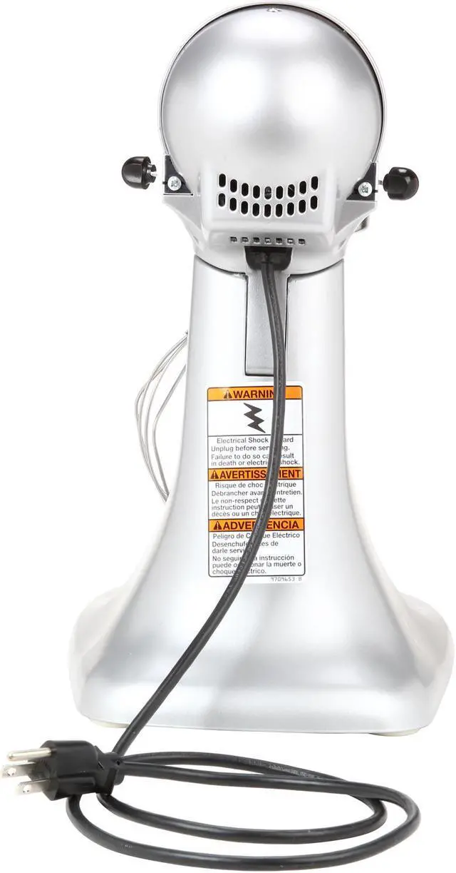 Alt view image 4 of 7 - KitchenAid KSM85PBSM 4.5-Quart Tilt-Head Stand Mixer Silver Metallic