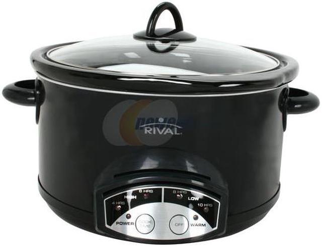 Rival Small 2 Quart Slow Cooker MD-YHJ20DB Black With Clear Lid 10