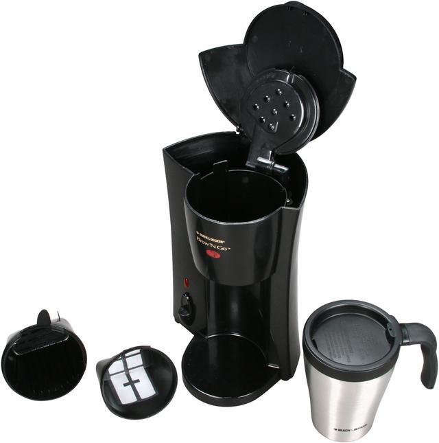 Alt view image 4 of 5 - BLACK+DECKER DCM18S Brew 'n Go Personal Coffeemaker with Travel Mug, Black/Stainless Steel