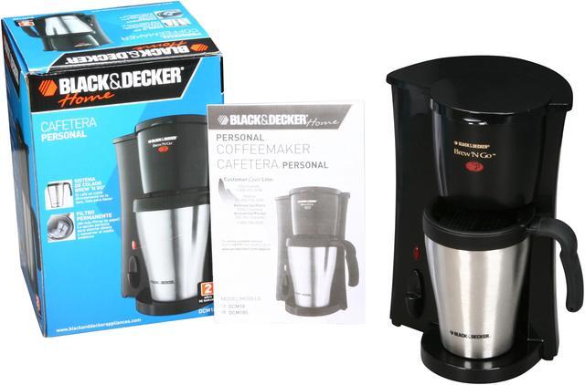 Alt view image 5 of 5 - BLACK+DECKER DCM18S Brew 'n Go Personal Coffeemaker with Travel Mug, Black/Stainless Steel