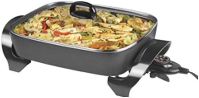 Black & Decker Family Sized Large Electric Skillet Non-stick with Glass Lid  15