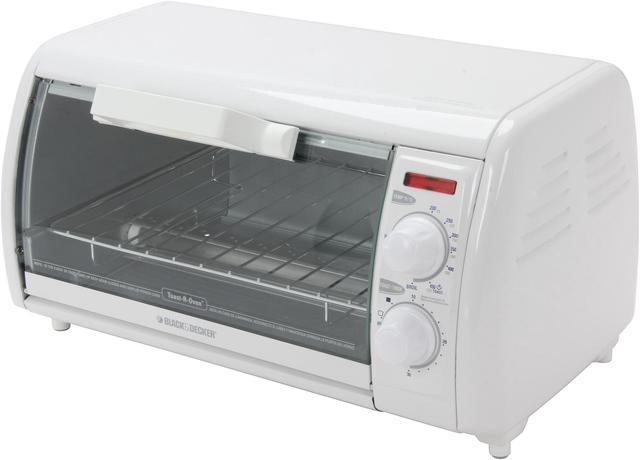 Black & Decker TRO420 4-Slice Toaster Oven, White 