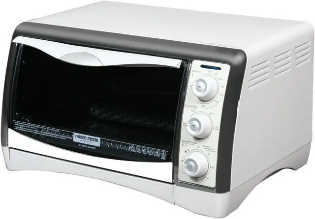 Alt view image 2 of 7 - Black & Decker CTO4300W White CounterTop PerfectBroil Oven w/Pizza Bump