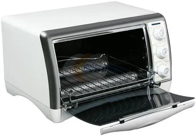Alt view image 5 of 7 - Black & Decker CTO4300W White CounterTop PerfectBroil Oven w/Pizza Bump