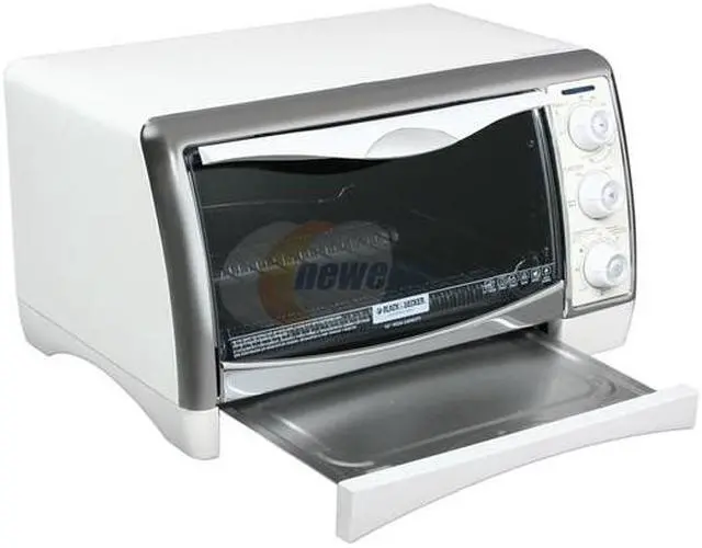 Alt view image 6 of 7 - Black & Decker CTO4300W White CounterTop PerfectBroil Oven w/Pizza Bump
