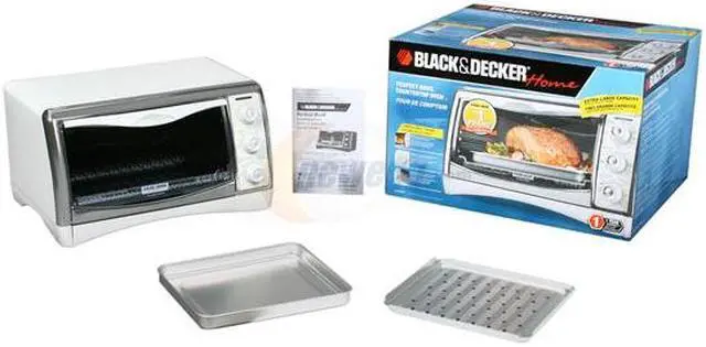 Alt view image 7 of 7 - Black & Decker CTO4300W White CounterTop PerfectBroil Oven w/Pizza Bump