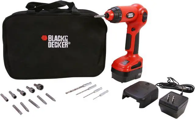 Alt view image 6 of 7 - Black & Decker XD1200K 12V Cordless Swivel Drill