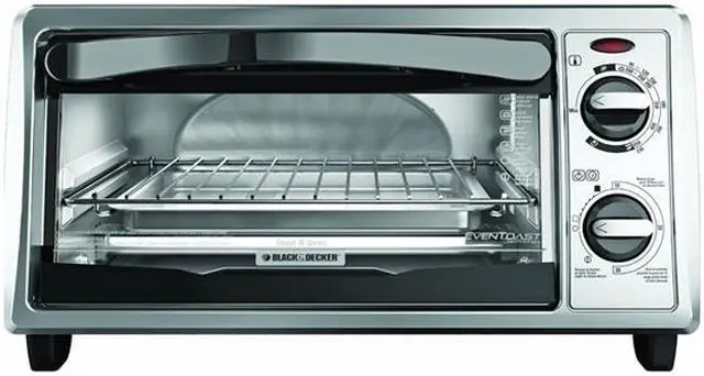 Black & Decker TO1322SBD 4-Slice Toaster Oven Stainless Steel Silver ...