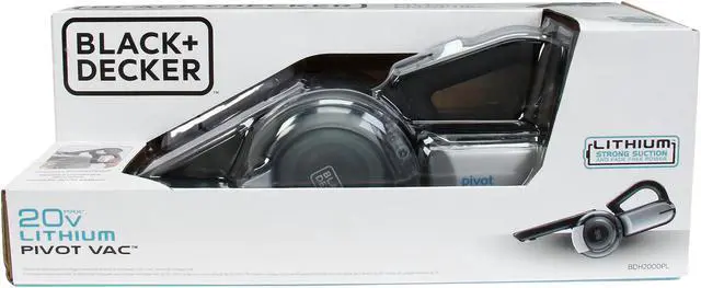 Alt view image 8 of 8 - Black & Decker BDH2000PL 20V MAX* Cordless Lithium Pivot Hand Held Vacuum, Black