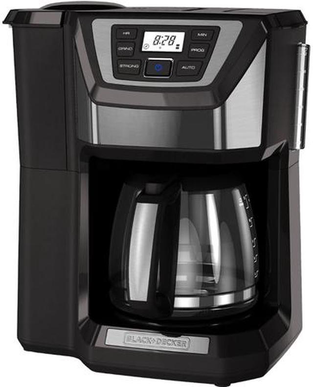  BLACK+DECKER 12-Cup Mill and Brew Coffee Maker, Black