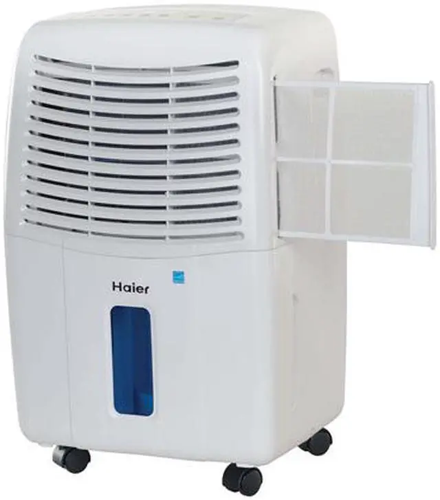 Alt view image 3 of 6 - Haier DE45EM 45 Pint Capacity Portable Electronic Air Dehumidifier with Drain, White