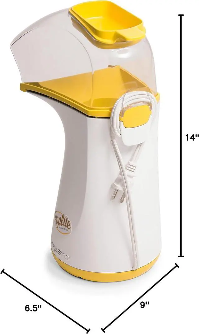 Alt view image 6 of 6 - PRESTO 04820 White PopLite hot air corn popper