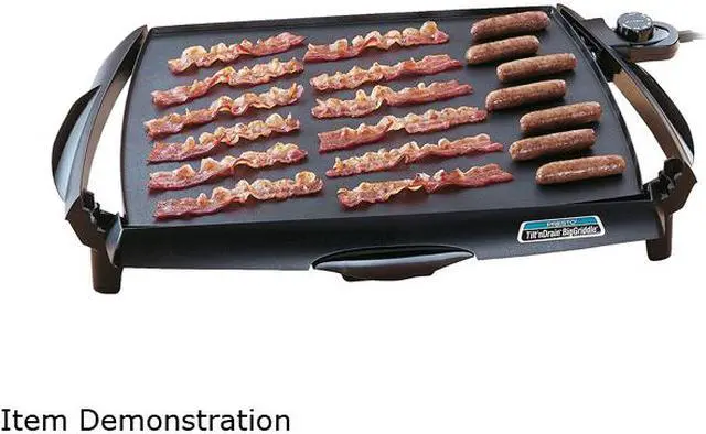 Alt view image 3 of 5 - PRESTO 07046 Tilt'nDrain BigGriddle Cool Touch Griddle, Black