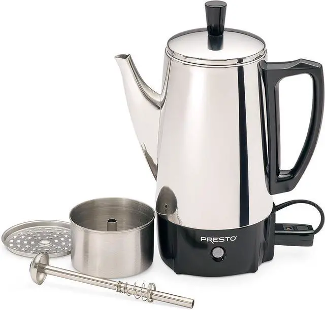 Alt view image 3 of 5 - Presto 02822 6-Cup Stainless-Steel Coffee Percolator & Free Mini Tool Box (cog)