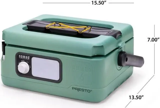 Alt view image 6 of 7 - PRESTO Green Presto 6-Quart Nomad® Traveling Slow Cooker, Green 06016