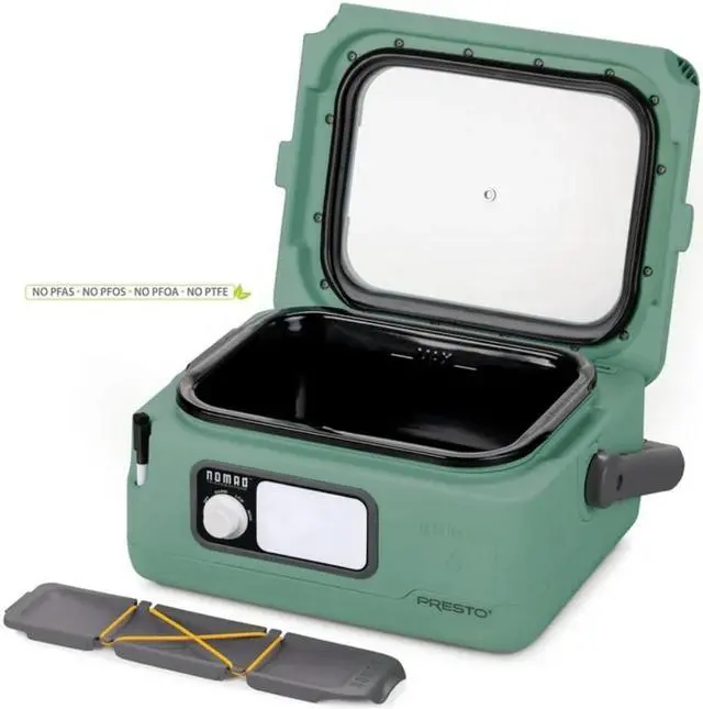 Alt view image 3 of 7 - PRESTO Green Presto 6-Quart Nomad® Traveling Slow Cooker, Green 06016