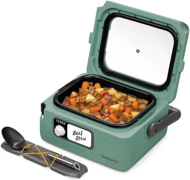 Main image of PRESTO Green Presto 6-Quart Nomad® Traveling Slow Cooker, Green 06016