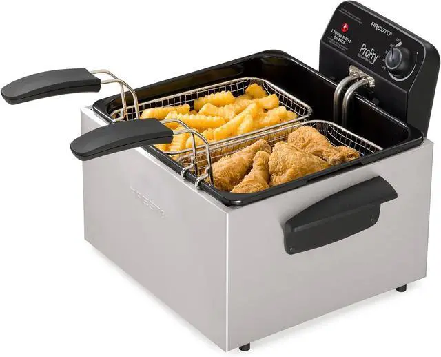 Main image of Presto 05466 Stainless Steel Dual Basket Pro Fry Immersion Element Deep Fryer