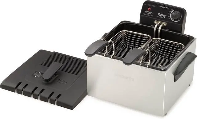 Alt view image 4 of 8 - Presto 05466 Stainless Steel Dual Basket Pro Fry Immersion Element Deep Fryer