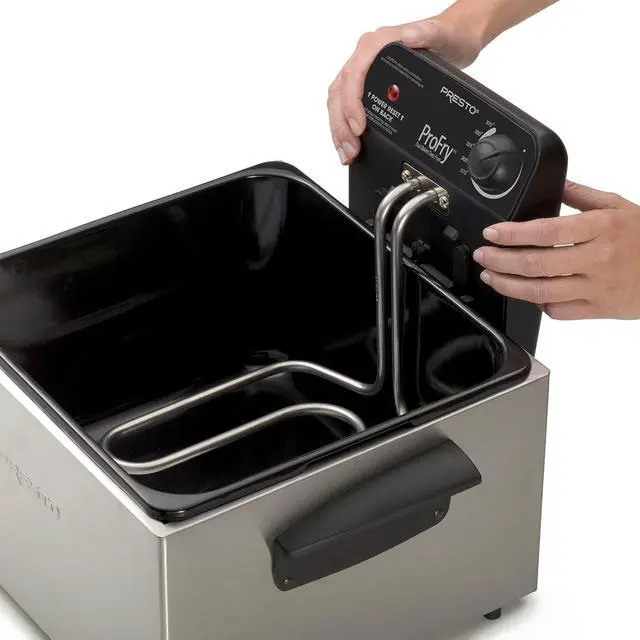 Alt view image 5 of 8 - Presto 05466 Stainless Steel Dual Basket Pro Fry Immersion Element Deep Fryer