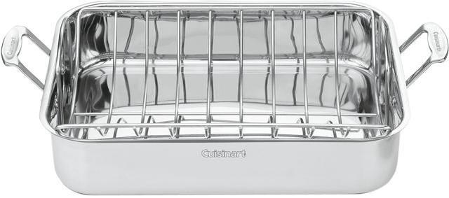 Cuisinart 7117-16UR Chef's Classic Stainless 16-Inch Rectangular Roaster  with Rack Open Stock Cookware