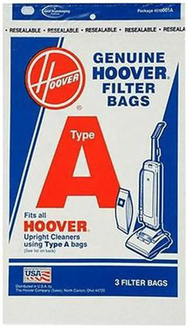 Main image of HOOVER 4010001A Type-A Vacuum Cleaner Bags, 3-Pack
