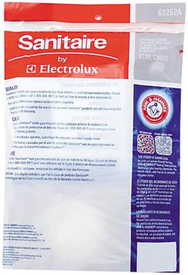 Alt view image 3 of 3 - Sanitaire EUR 63262-10 SD Premium Allergen Vacuum Bags for SC9100 Series, 50 / Case